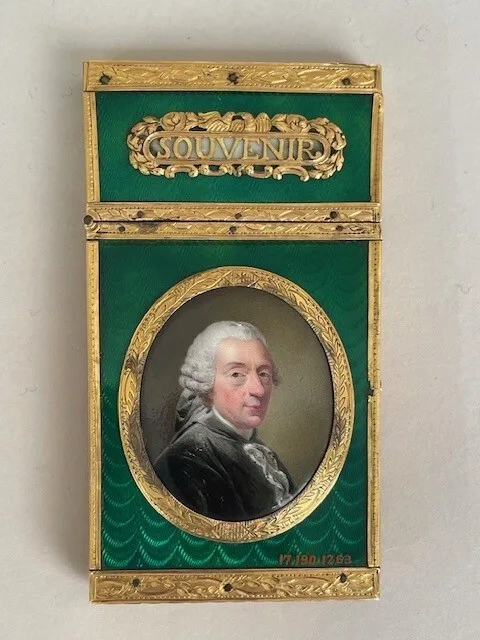 Souvenir with miniature portrait of François Boucher — Alexander Roslin