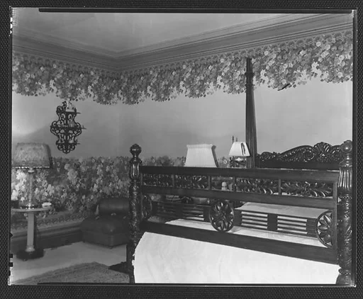 [Bedroom in Residence of Gifford Cochran, Croton Falls, New York]