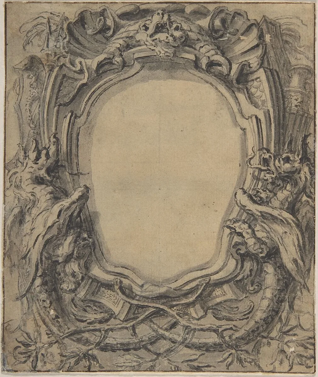 Study for a Cartouche — Gilles-Marie Oppenord
