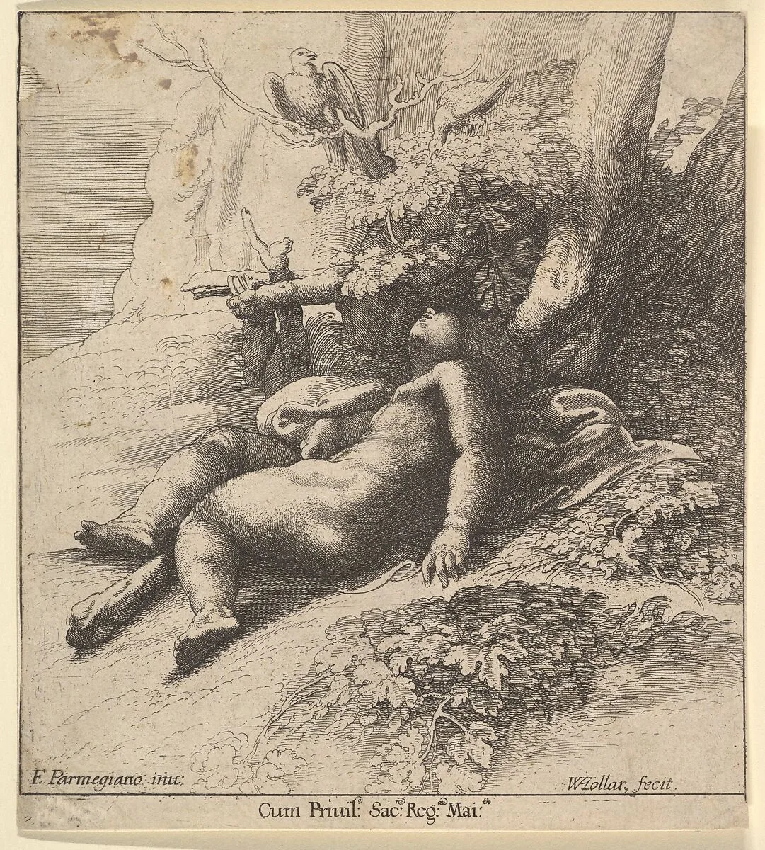 Infant Hercules asleep — Parmigianino (Girolamo Francesco Maria Mazzola)|Wenceslaus Hollar