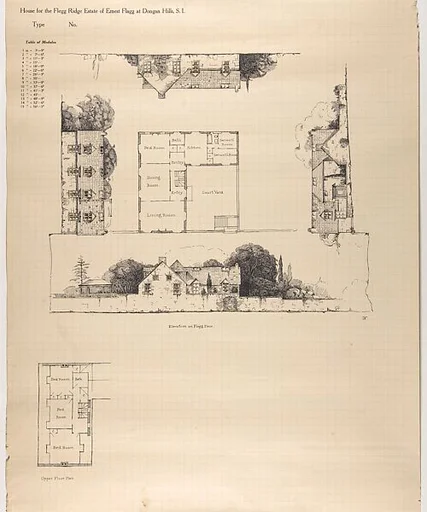 House for Flegg Ridge, Estate of Ernest Flagg, at Dongan Hills, S. I.