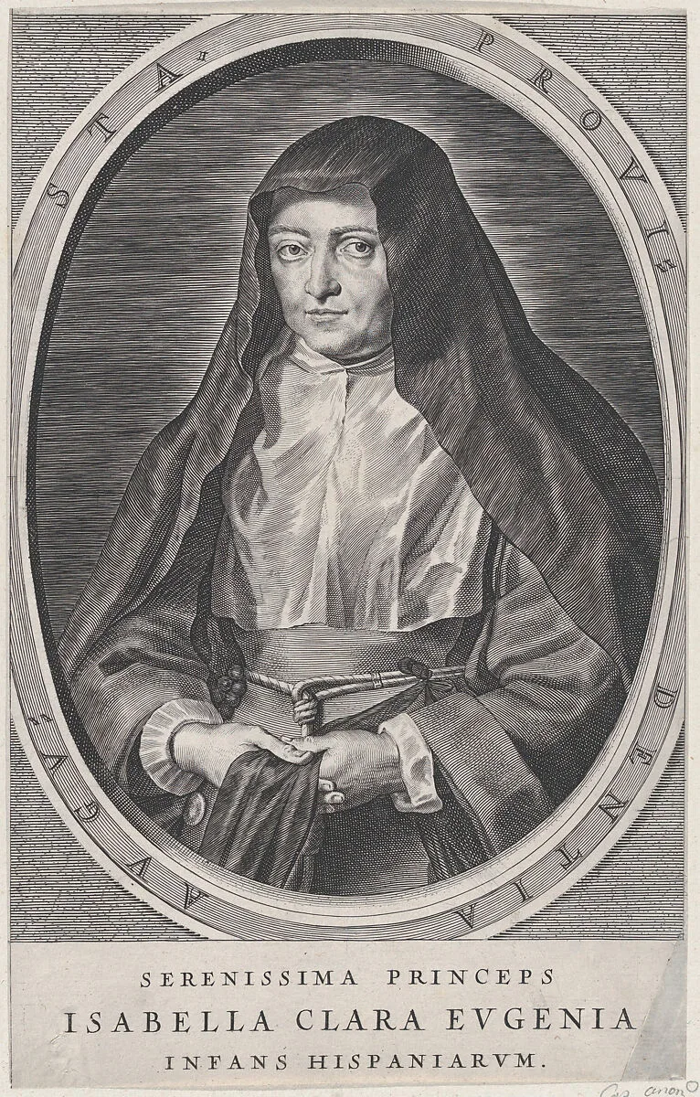 Portrait of Archduchess Isabella Clara Eugenia, Spanish Regent of the Low Countries, as a Nun — Peter Paul Rubens|Anonymous|Infanta Isabella Clara Eugenia