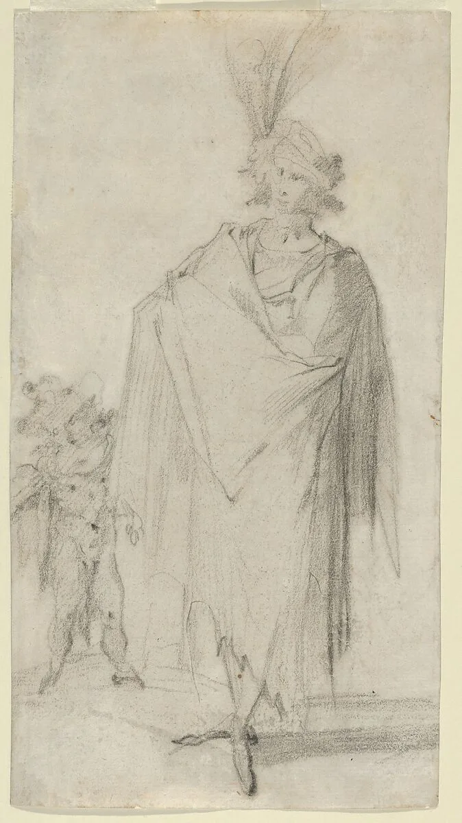 Standing Man with a Putto — Jacques Bellange