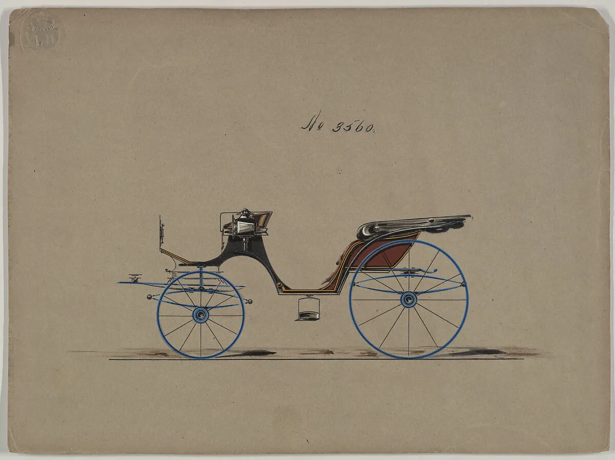 Design for Cabriolet or Victoria, no. 3560 — Brewster & Co.