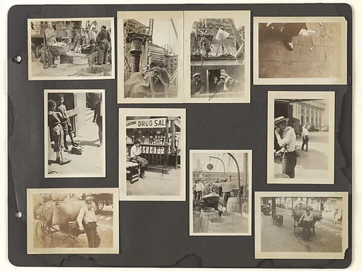 [Album Page 9: Fulton Street Fish Market and Lower East Side, Manhattan]