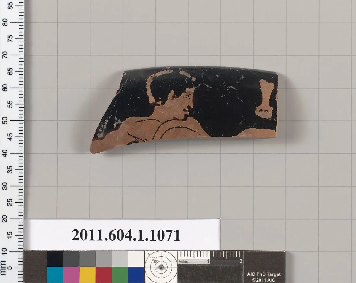 Terracotta rim fragment of a kylix (drinking cup) — Unknown