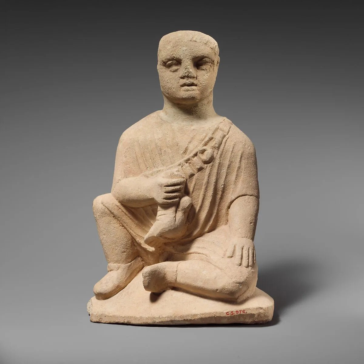 Limestone statuette of a temple boy — Unknown