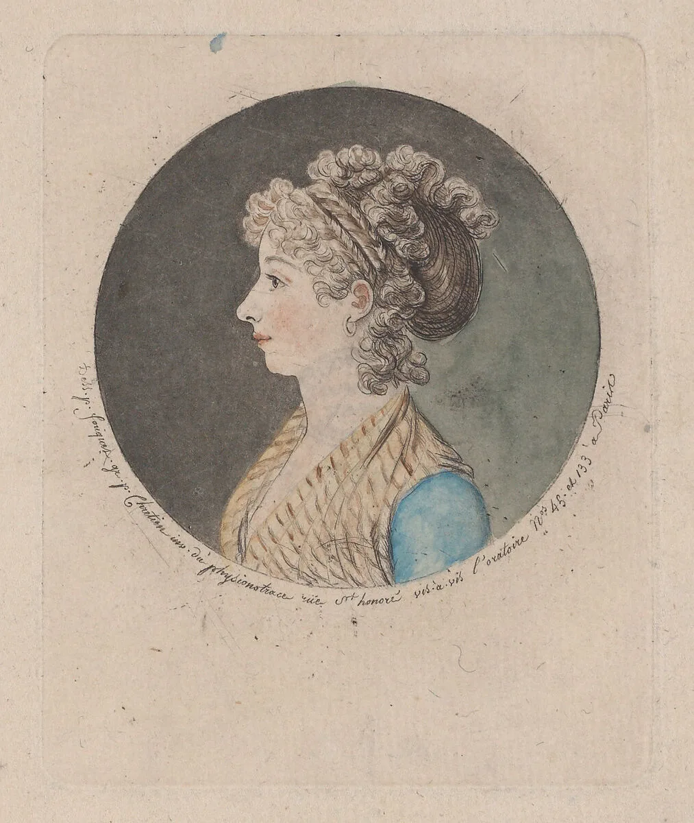 Portrait of an unknown lady, to left — Gilles Louis Chrétien|Jean Fouquet