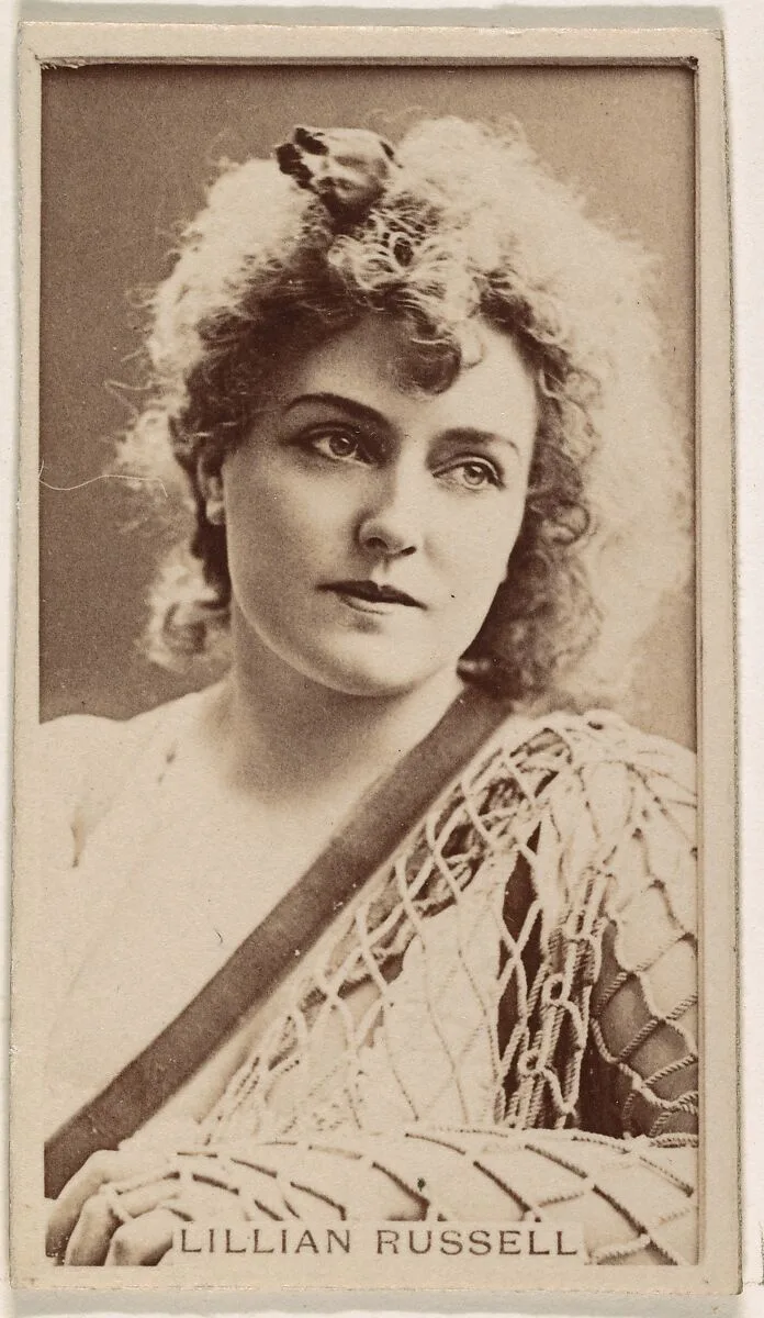 Lillian Russell, from the Actresses series (N245) issued by Kinney Brothers to promote Sweet Caporal Cigarettes — Kinney Brothers Tobacco Company