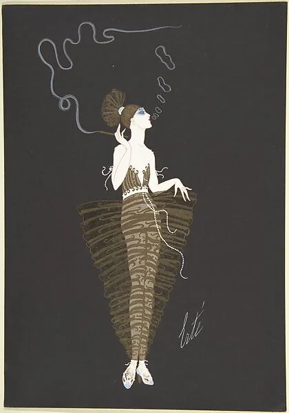 Dress designs for "The American Millionairess," Paris, 1917. — Erté (Romain de Tirtoff)