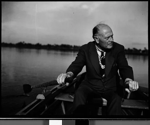 [Karl Bickel in Rowboat, Florida]