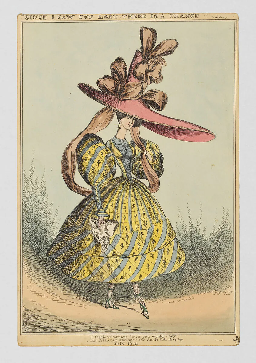 Since I Saw You Last There is a Change!!! If fashions various laws you would obey–The Petticoat Abridge, the Ankle full display — William Heath ('Paul Pry')