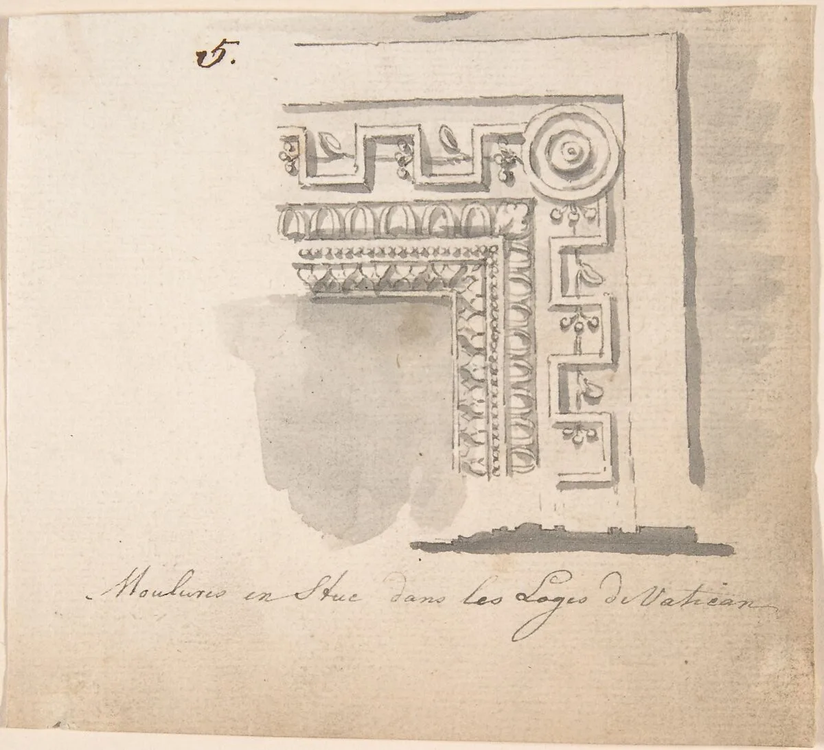Architectural design in Roman order — Anonymous, 18th century