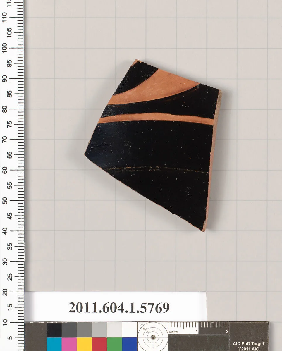 Terracotta fragment of a kylix: eye-cup (drinking cup) — Unknown