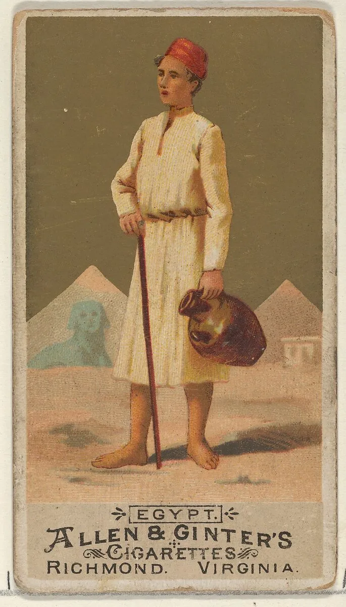Egypt, from the Natives in Costume series (N16) for Allen & Ginter Cigarettes Brands — Allen & Ginter