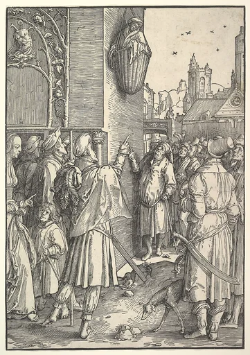 The Poet Virgil in a Basket