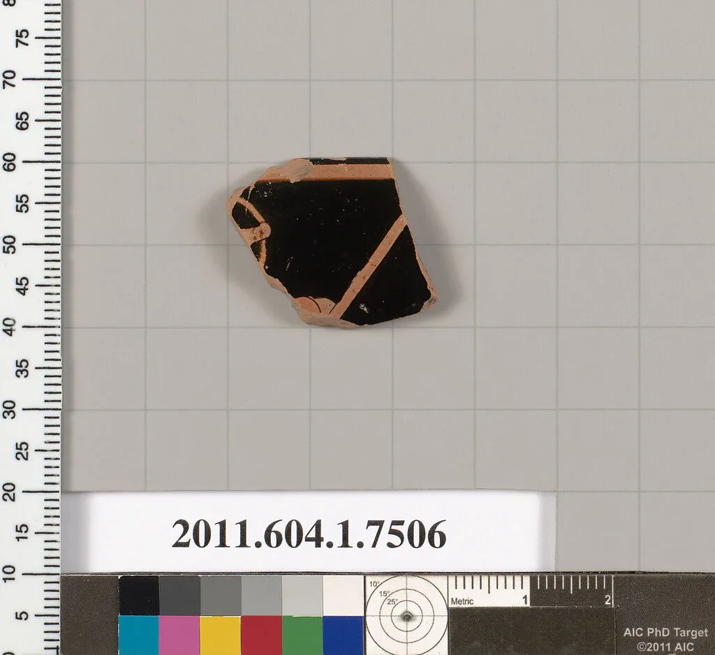 Terracotta rim fragment of a kylix (drinking cup) — Unknown