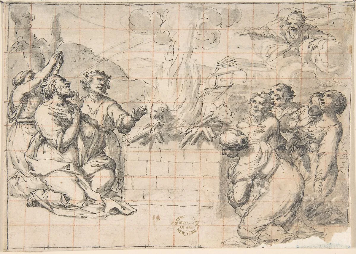 Sacrifice of Noah — Lazzaro Baldi