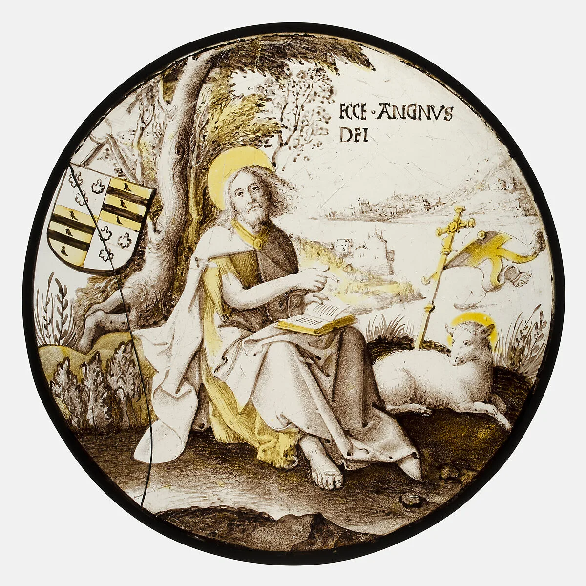 Roundel with Saint John the Baptist — Unknown