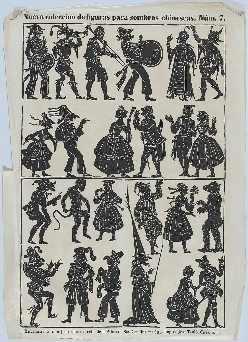 Sheet 7 of figures for Chinese shadow puppets — José Taulo|Juan Llorens