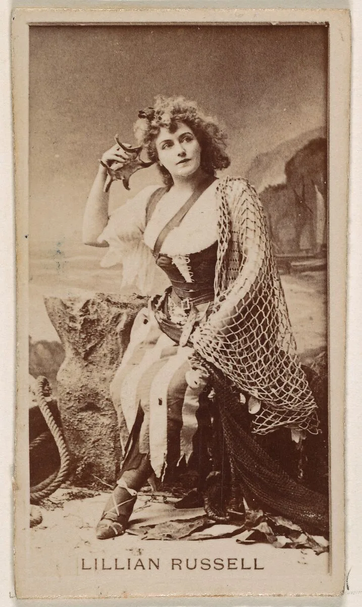 Lillian Russell, from the Actresses series (N245) issued by Kinney Brothers to promote Sweet Caporal Cigarettes — Kinney Brothers Tobacco Company