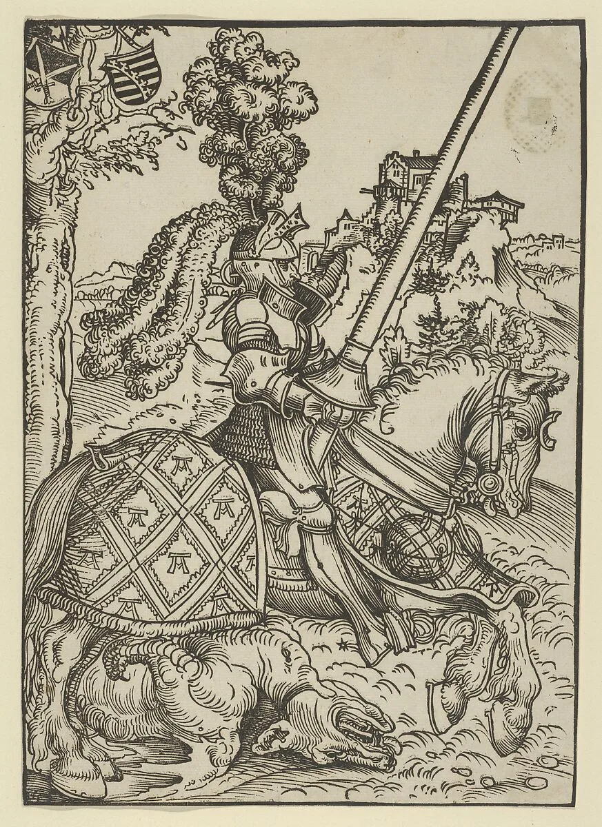 St George on Horseback with the Dead Dragon — Lucas Cranach the Elder