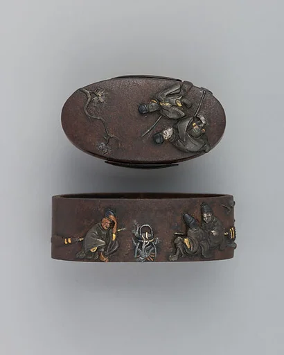 Sword-Hilt Collar and Pommel (Fuchigashira)
