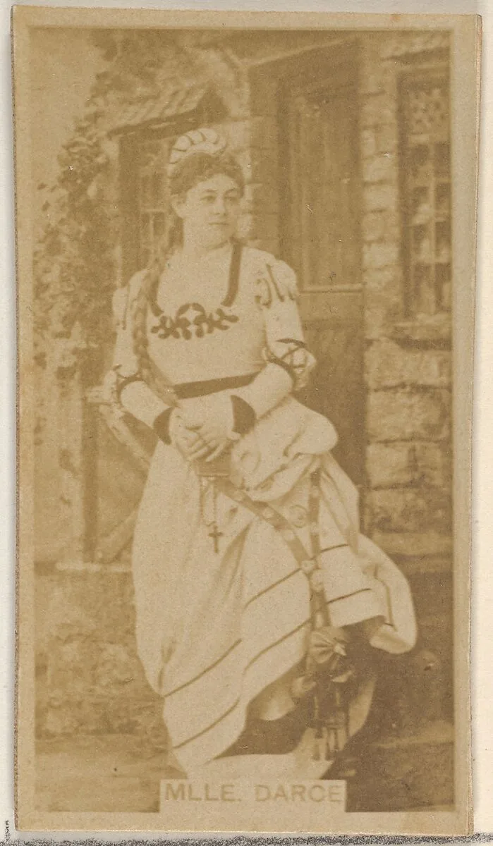 Mlle. Darce, from the Actors and Actresses series (N45, Type 8) for Virginia Brights Cigarettes — Allen & Ginter