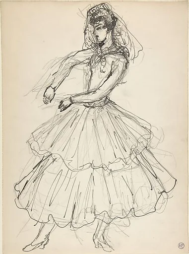 Costume design for a female dancer