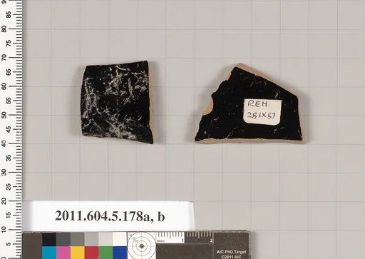 Terracotta fragments of kylikes (drinking cups)