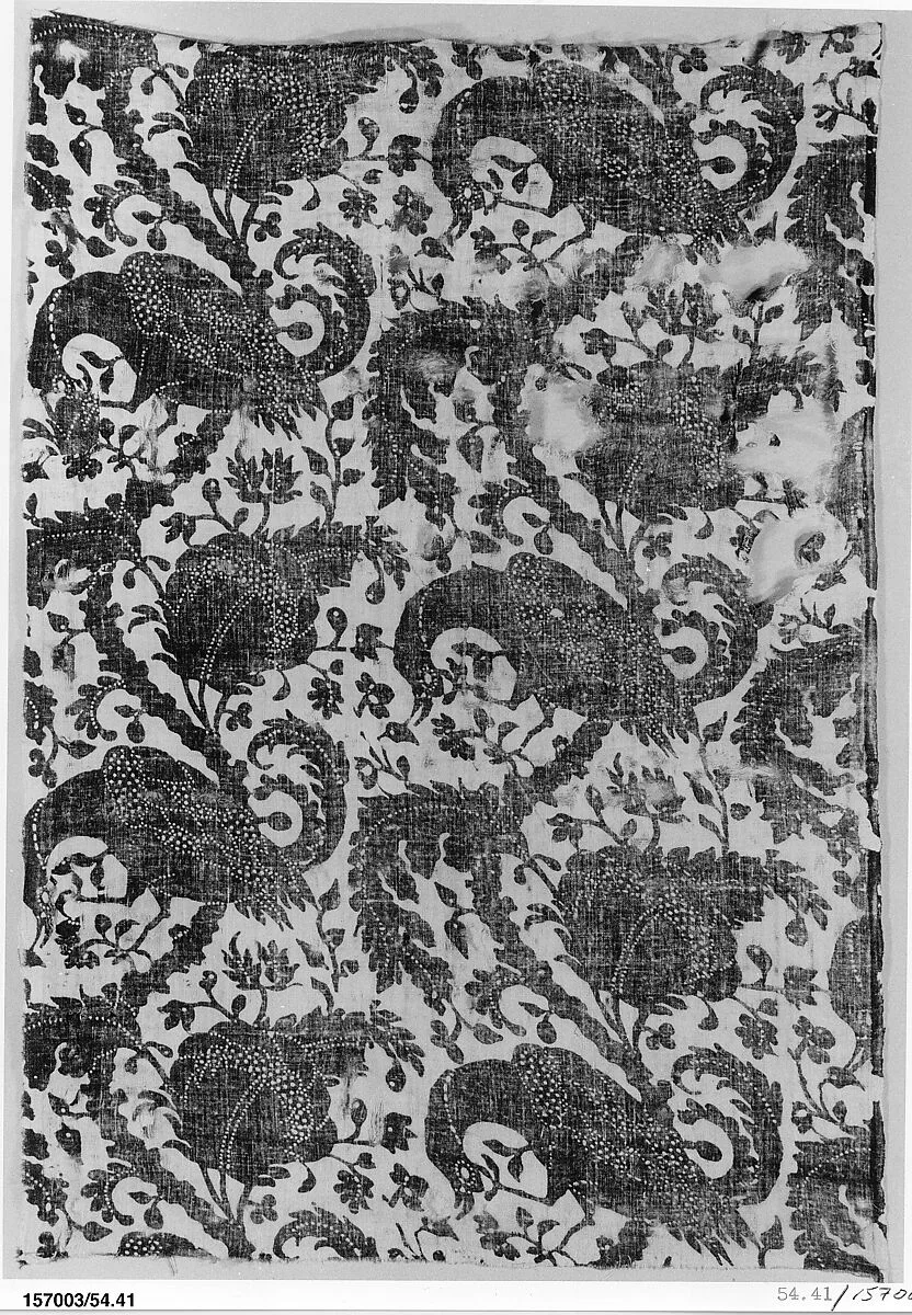 Panel, blue-resist textile — Unknown