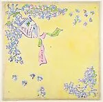 Design for a Scarf with Floral Motif — Marcel Vertès