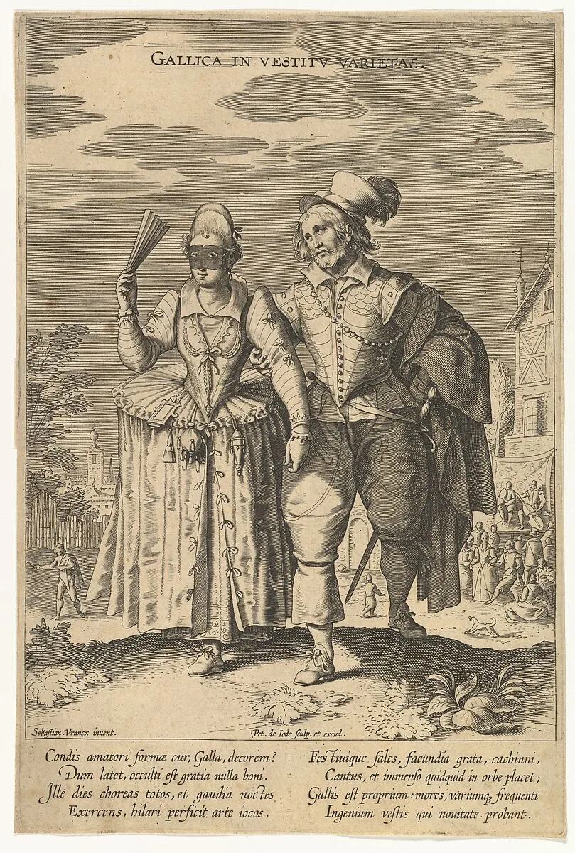 Gallica in Vestitu Varietas, from Fashions of Different Nations — Pieter de Jode I|Sebastiaen Vrancx|Pieter de Jode I