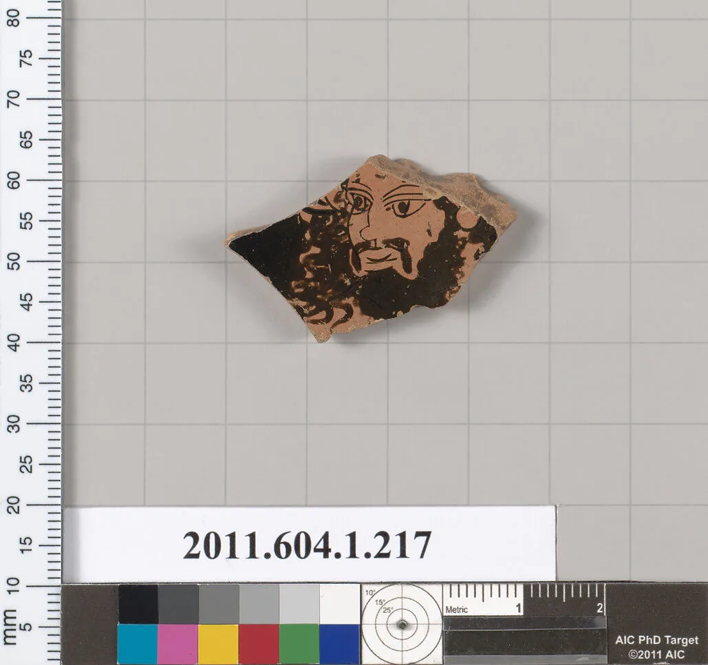 Terracotta fragment of a kylix (drinking cup) — Unknown