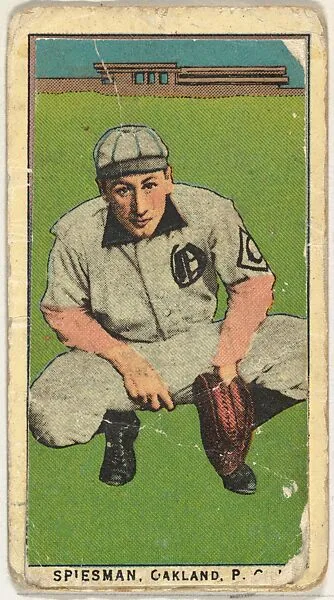Spiesman, Oakland, Pacific Coast League, from the "Obak Baseball Players" set (T212), issued by the American Tobacco Company to promote Obak Mouthpiece Cigarettes — American Tobacco Company