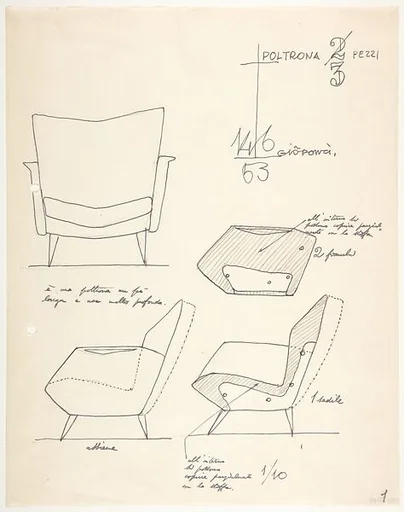 Poltron in Tre Pezzi (Arm-chair in Three Pieces)