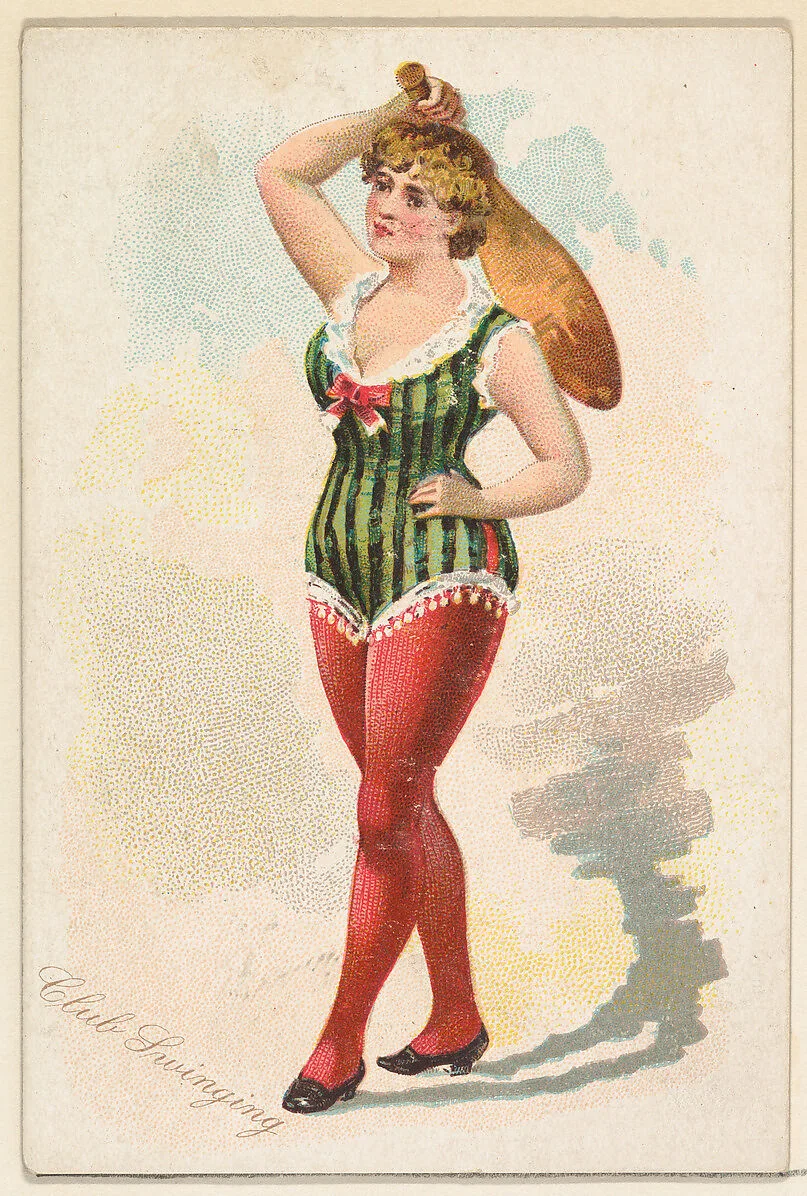 Club Swinging, from the Pretty Athletes series (N196) issued by Wm. S. Kimball & Co. — William S. Kimball & Company|Julius Bien & Co.