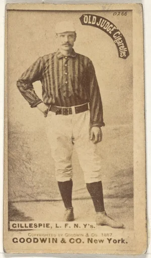 Peter Patrick Gillespie, Left Field, New York, from the Old Judge series (N172) for Old Judge Cigarettes