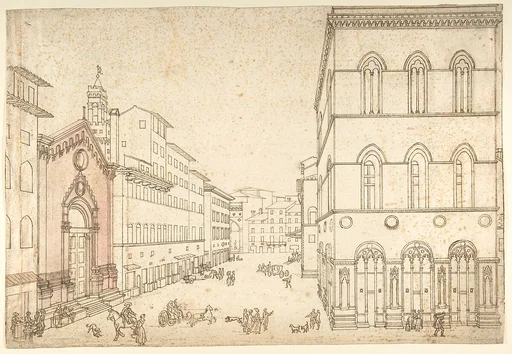 View of Florence: Or San Michele, Towards Piazza della Signoria (Via dei Calzaiuoli)