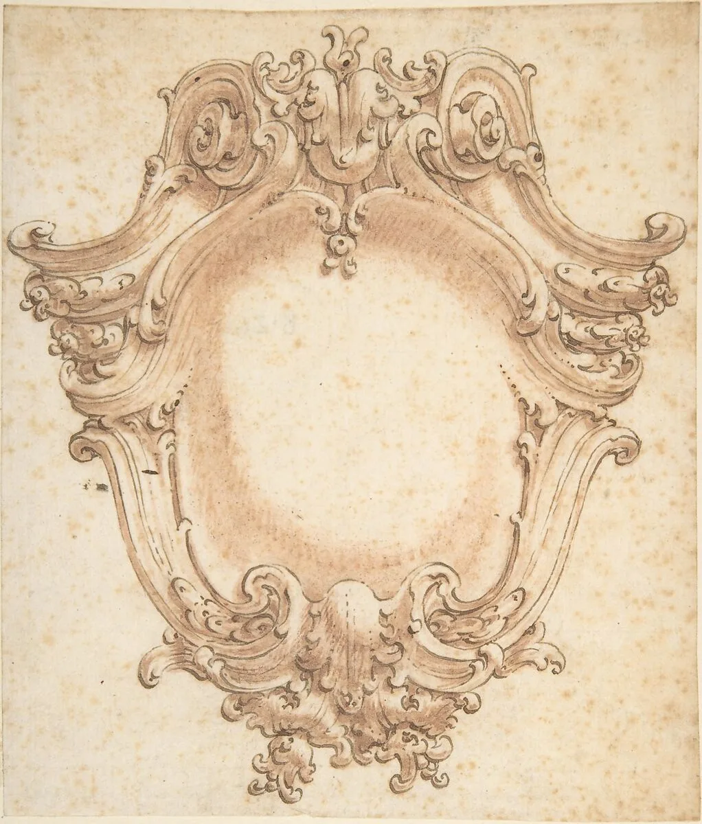 Design for a Cartouche — Anonymous, Italian, 17th or 18th century