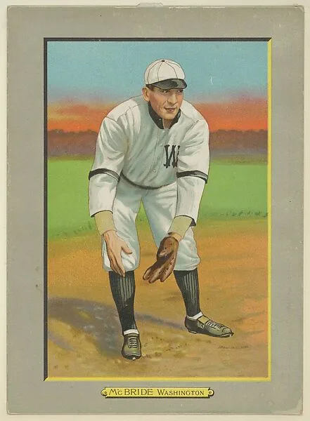 George McBride, Shortstop, Washington Nationals (American League), from Turkey Red Cabinets (T3) — American Tobacco Company