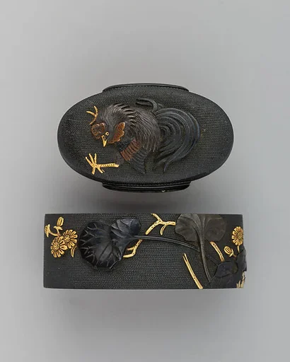 Sword-Hilt Collar and Pommel (Fuchigashira)