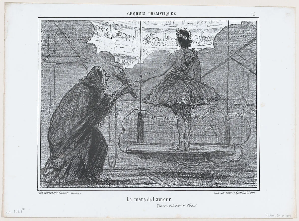 Dire que dans mon temps, moi aussi..., from Croquis Dramatiques, published in Le Charivari, January 24, 1857 — Aaron Martinet|Honoré Daumier|Destouches