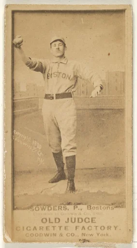 Sowders, Pitcher, Boston, from the Old Judge series (N172) for Old Judge Cigarettes