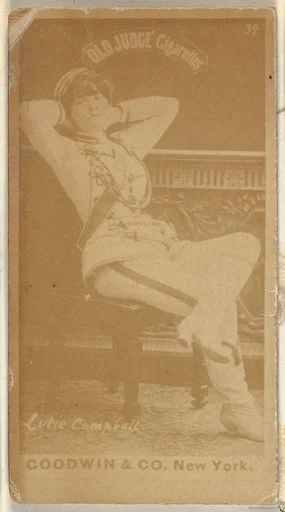 Cutie Campbell, from the Actors and Actresses series (N171) for Old Judge Cigarettes