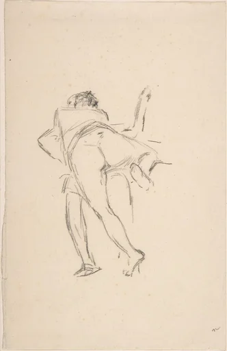 Study of two figures, one lunging at the other