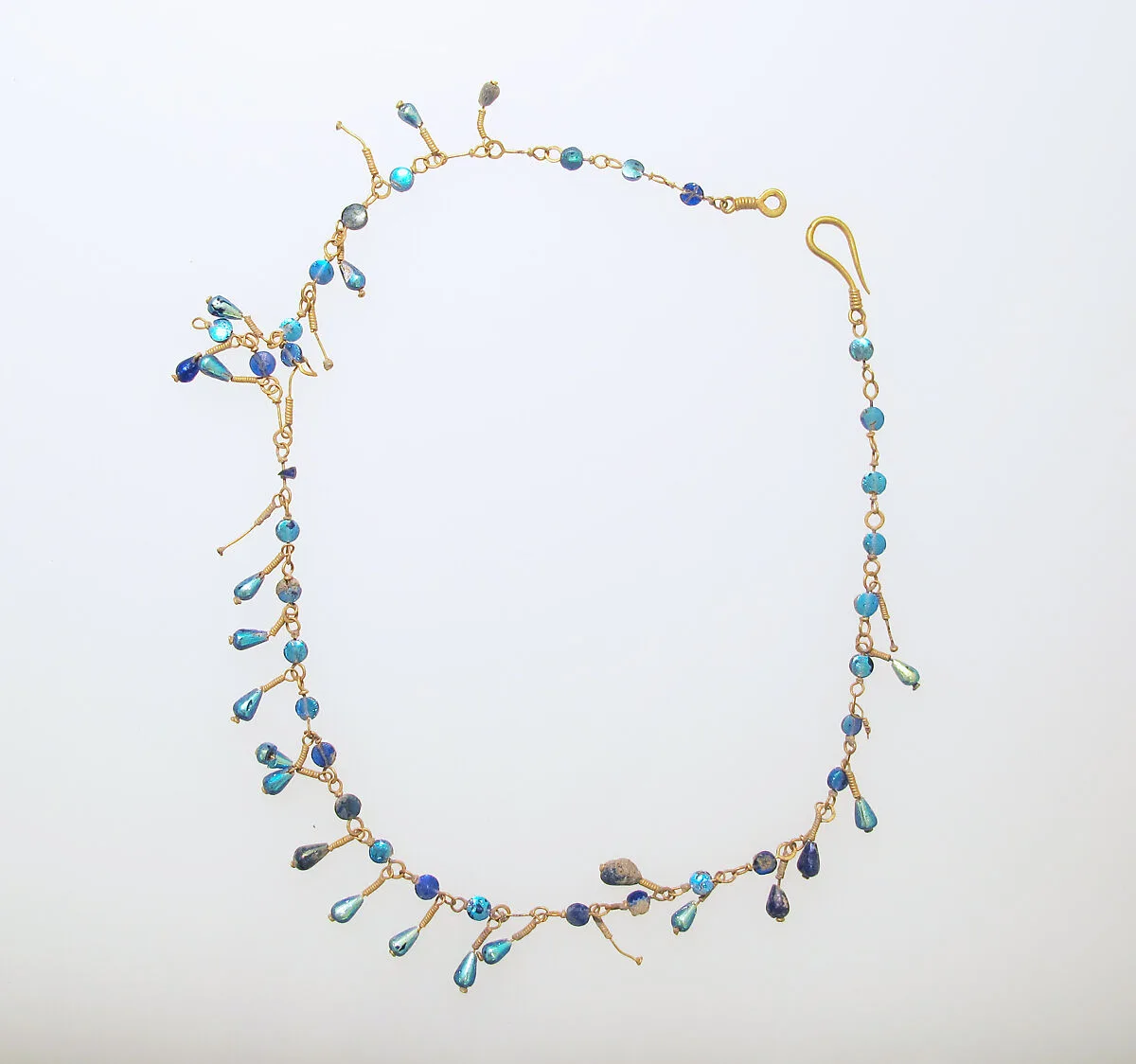 Necklace with blue beads — Unknown
