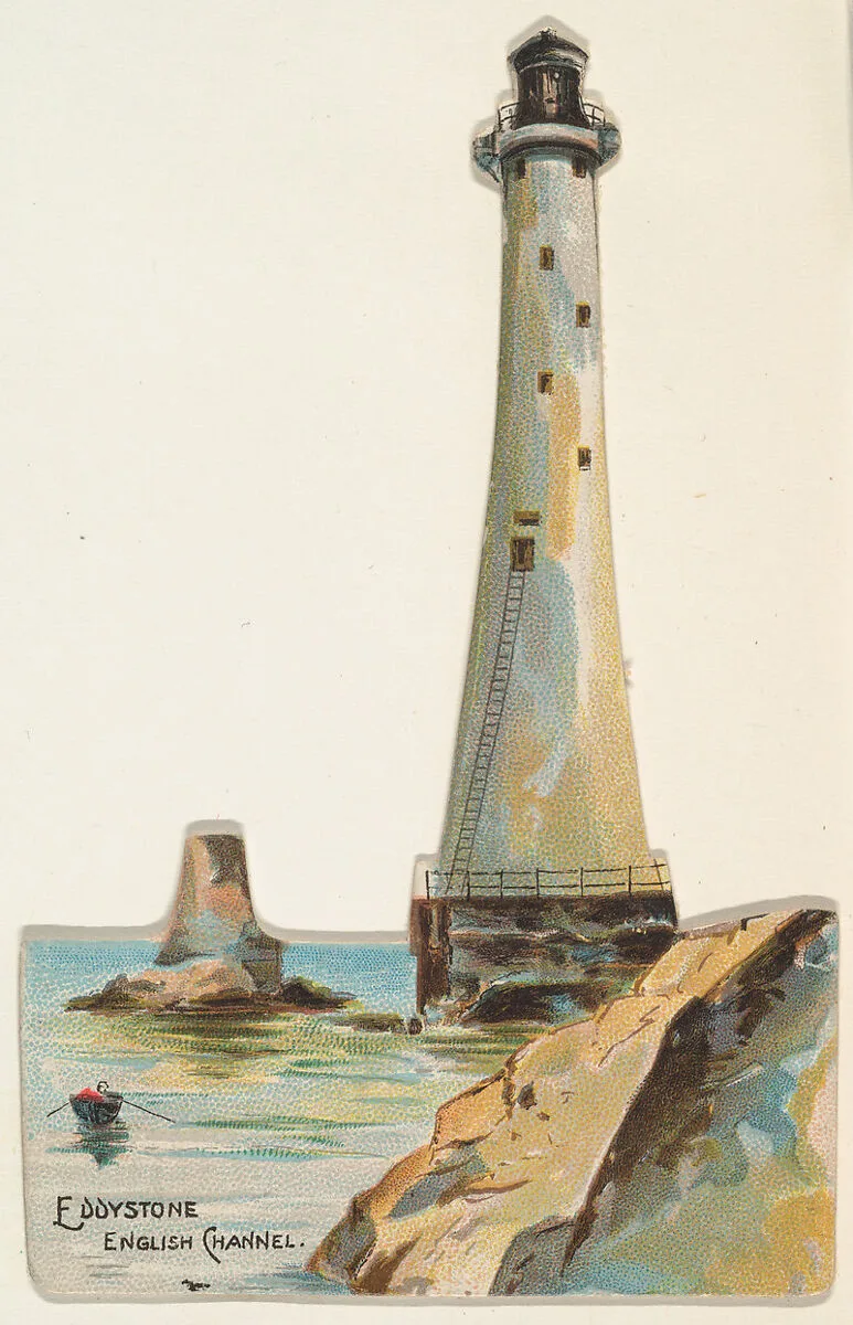 Eddystone, English Channel, from the Lighthouses series (N119) issued by Duke Sons & Co. to promote Honest Long Cut Tobacco — The Giles Company|W. Duke, Sons & Co.