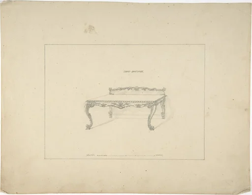 Design for a Sidetable, Louis Quatorze Style