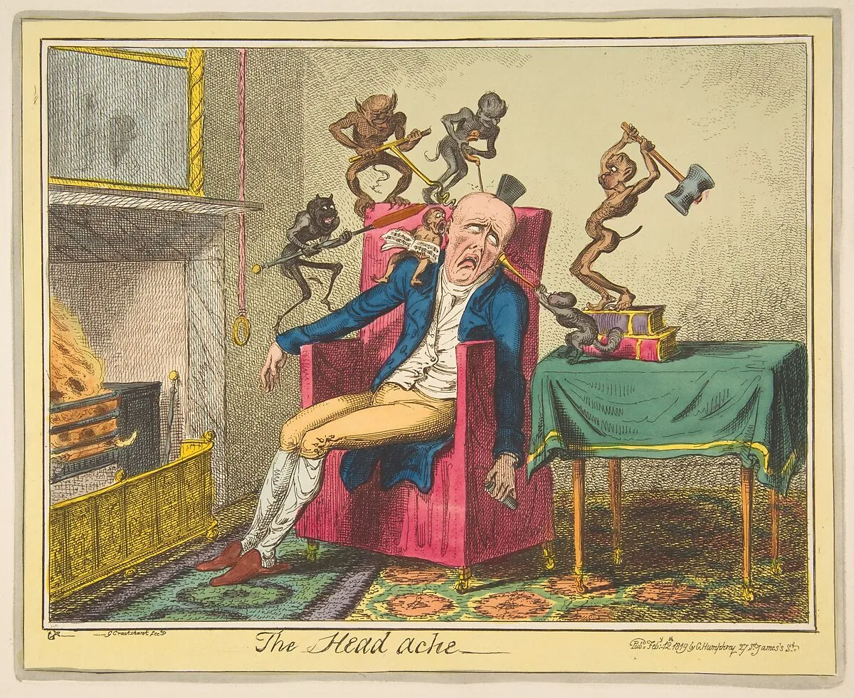 The Head Ache — George Cruikshank|George Humphrey|Captain Frederick Marryat